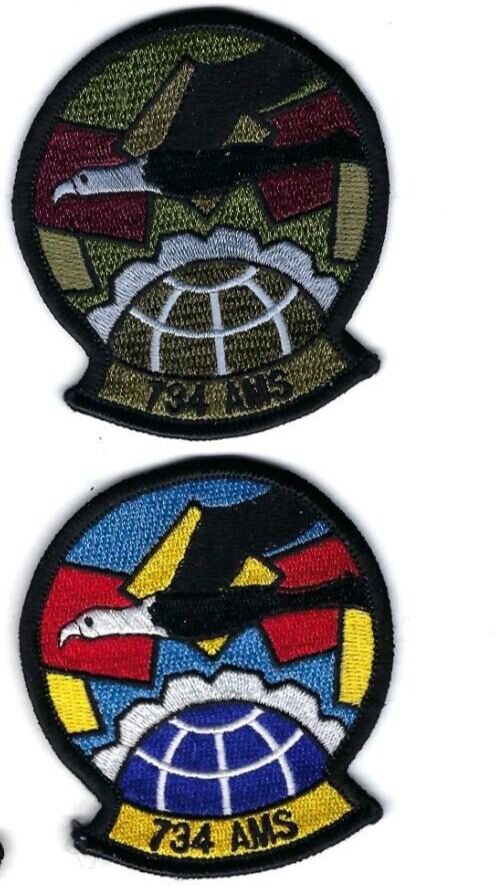 PATCH USAF 734TH AIR MOBILITY SQUADRON ANDERSEN AB GUAM PAIR