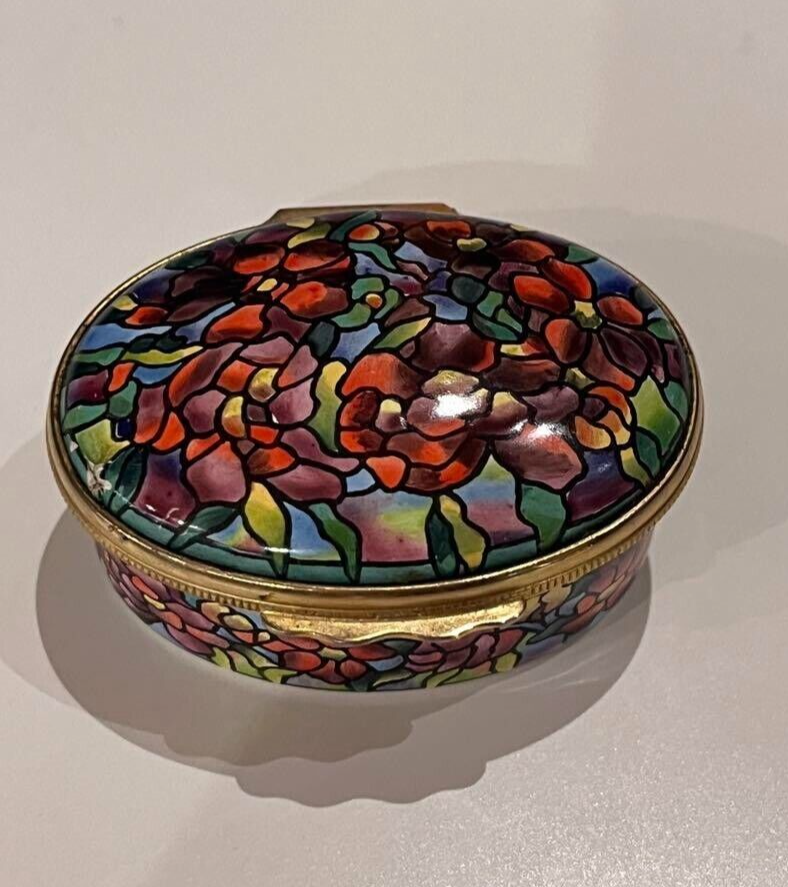 人気定番の Halcyon Vintage Days case Pill Box Trinket Tiffany Enamels 小物入れ