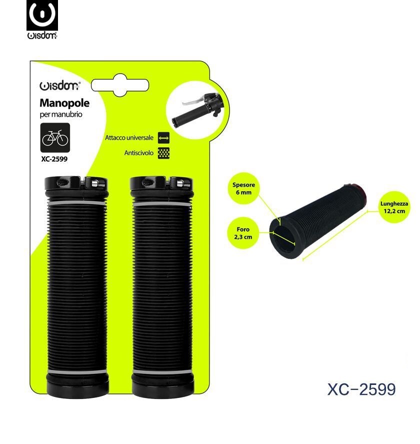 Coppia Manopole Per Manubrio Sterzo Bici Bicicletta Universale Xc-2599 wis