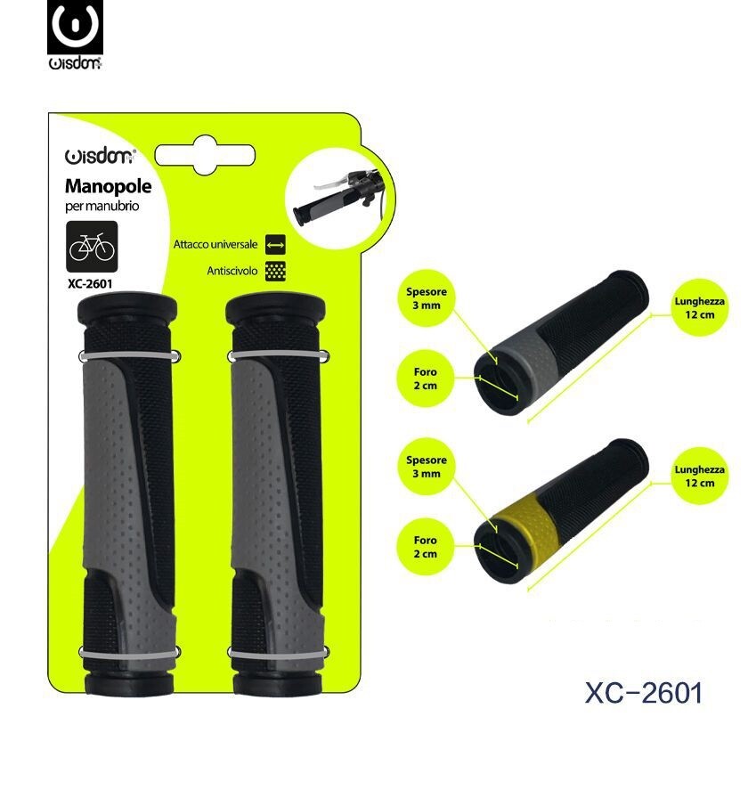 Coppia Manopole Per Manubrio Sterzo Bici Bicicletta Universale Xc-2601 wis