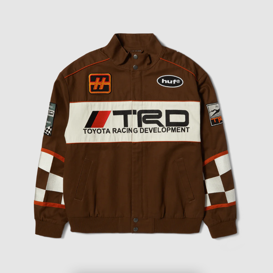 Pre-owned Huf X Toyota Trd Global Racing Jacket - Size Medium In Brown