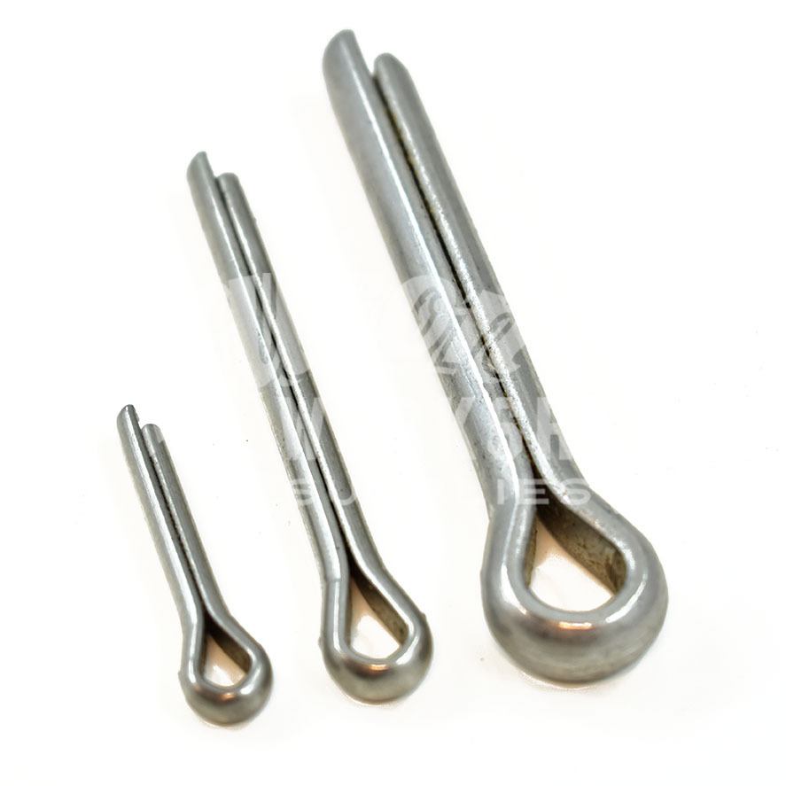 A2 STAINLESS STEEL SPLIT COTTER PINS PIN RETAINING R CLIPS DIN 94 VARIOUS SIZES