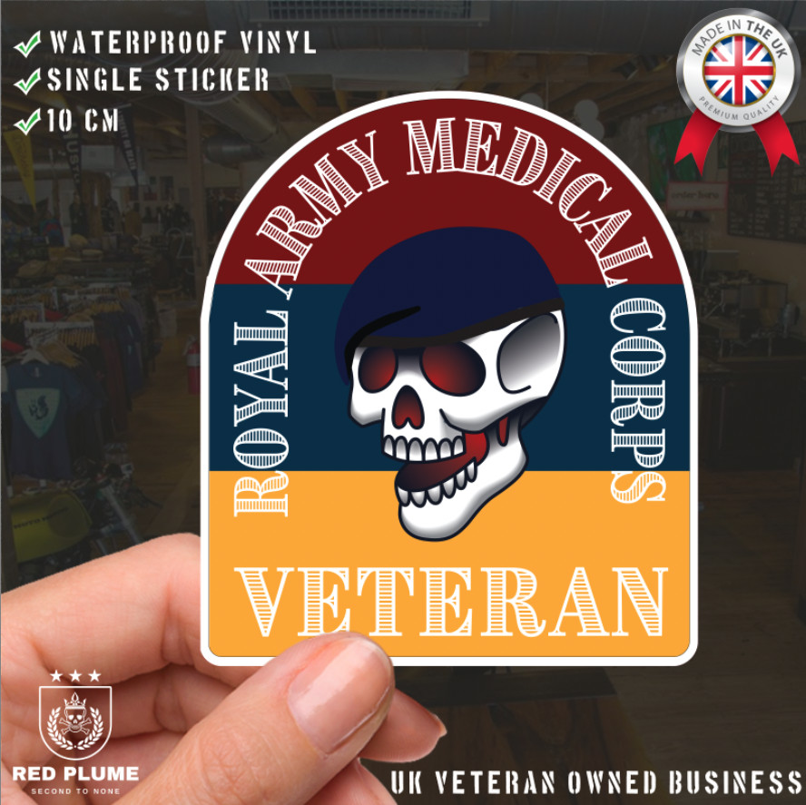 Royal Army Medical Corps (RAMC) Stickers Old School Tattoo Style Veteran - Picture 1 of 4