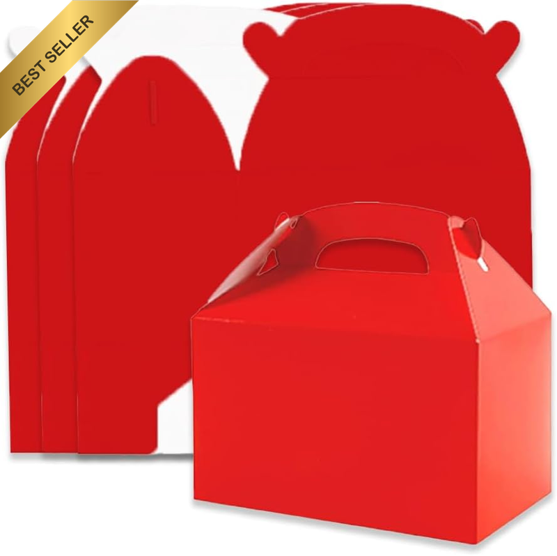 24 Pieces Red Gift Box 15X9X9Cm Thickened Paper Bridesmaid Proposal Paper Box wi