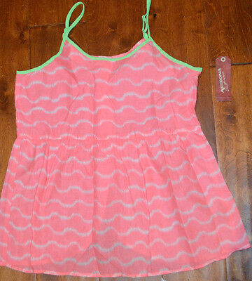 Girl's Arizona Vacation Pink Spaghetti Strap Flyaway Cami Top Sizes M, L, XL