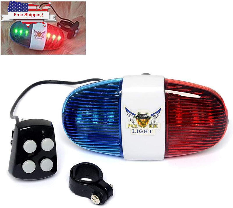 Police Sound Light Bike Led Light Electronic Horn Siren Horn, ⭐️⭐️⭐️⭐️⭐️