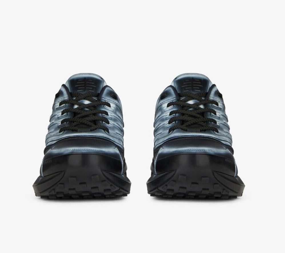 Pre-owned Givenchy Giv 1 Chito X Ed. Black With Tag Effects In Leather Mens Sneakers Shoes