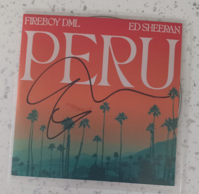 Ed Sheeran  CD single. Peru. Feat. Fireboy DML  SIGNED