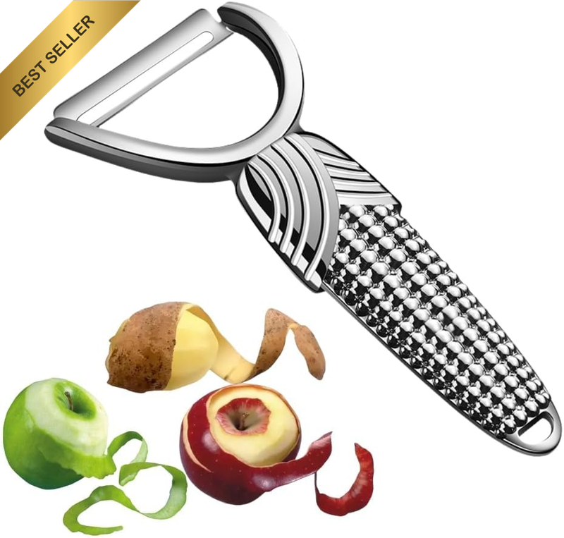 Vegetable Peeler for Kitchen with Stainless Steel Blade, Comfortable Handle, Sha