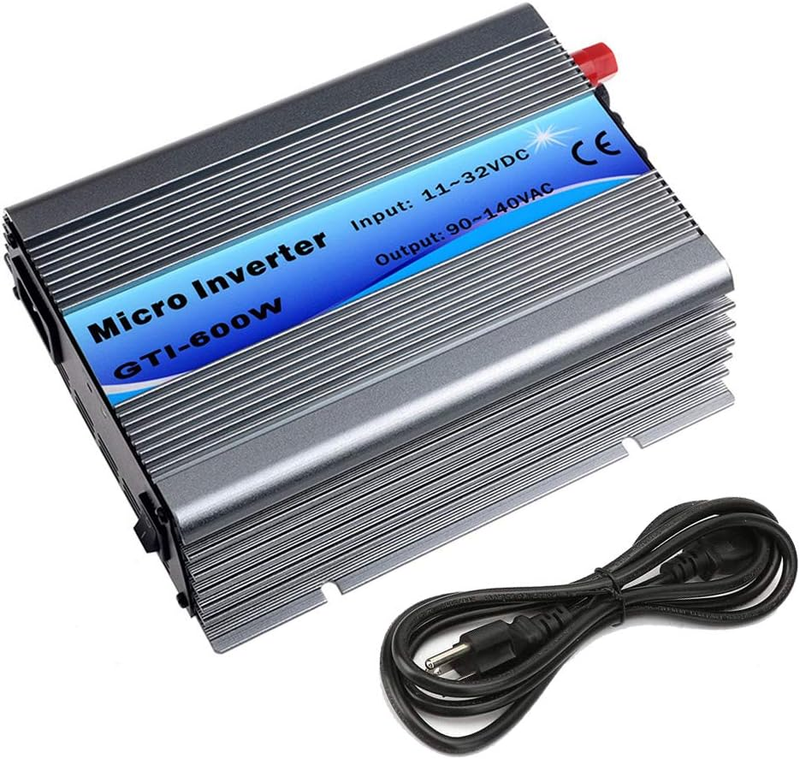 600W Grid Tie Solar Inverter Stackable Pure Sine Wave DC15-28V to AC90V-140V for