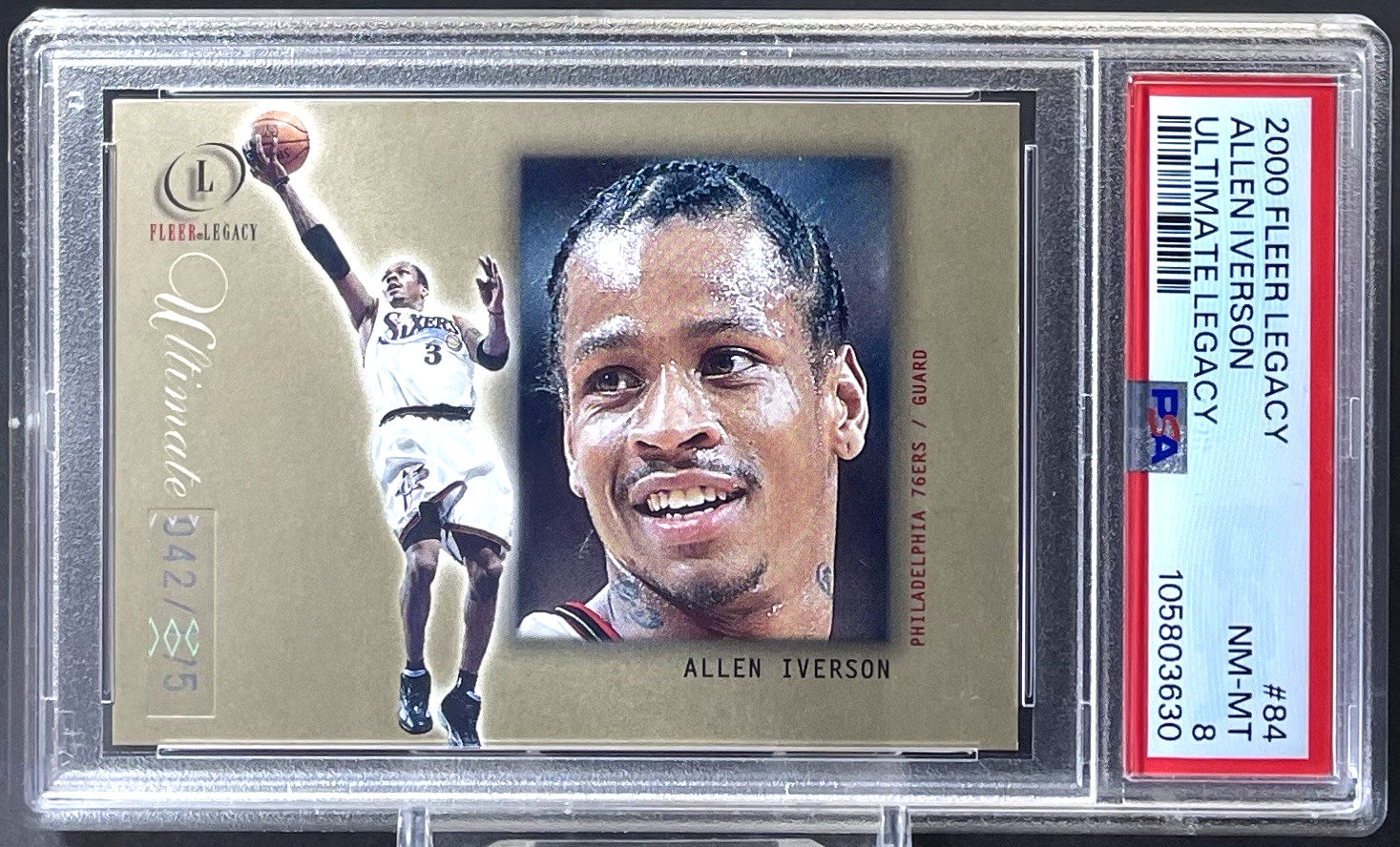 その他 2000 Fleer Allen Iverson Autographics 2000-01 Fleer Autographics ALLEN IVERSON Auto Signature Card