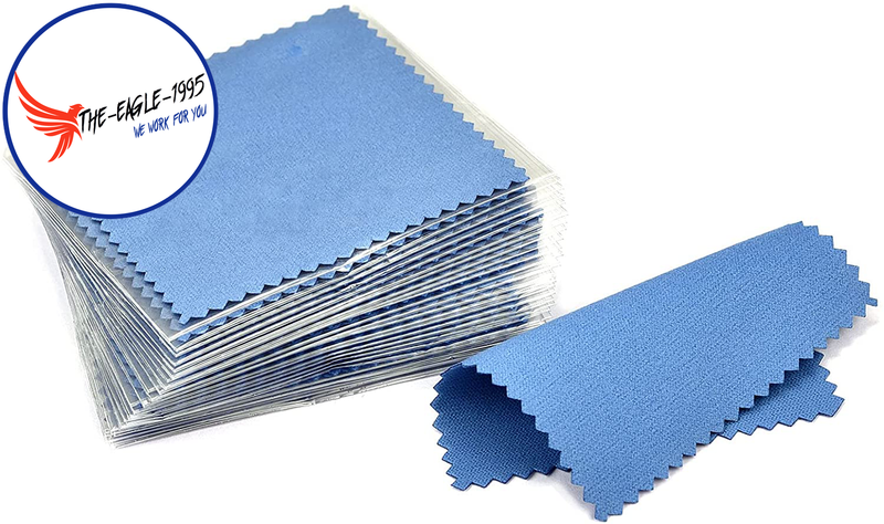 50pcs Jewelry Cleaning Cloth Polishing Cloth for Sterling Silver Gold Platinum