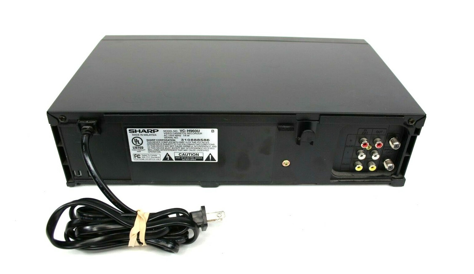 Sharp VC-H960U VHS Player VCR 4-Head HiFi MTS Stereo VHS-HQ - Tested, No Remote