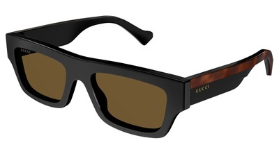 Pre-owned Gucci Gg1301s-004-55 Black Havana Brown