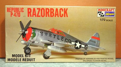 1/72 MINICRAFT HASEGAWA P-47D RAZORBACK MODEL KIT # 1161