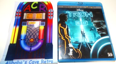 Tron Legacy (3D Bluray, 2D Bluray, DVD, 2011, Disney, Jeff Bridges, OOP) Cad