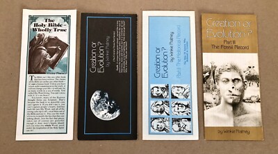 Creation vs. Evolution 4 LOT, etc., Last Days Ministries Pamphlets, 1980s - VG