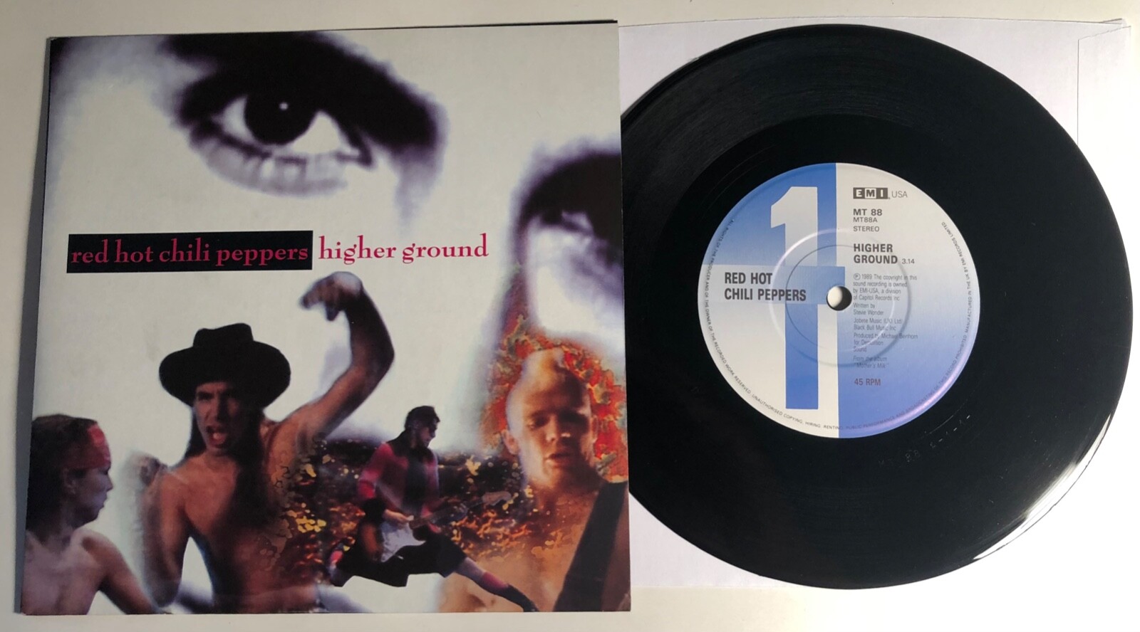 Red Hot Chili Peppers 1989USオリジナル盤 Red Hot Chili Peppers / Higher Ground / 1989 EMI UK 45 & PS