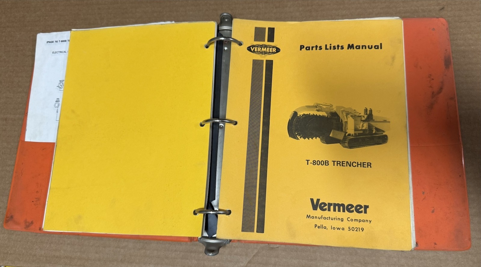 Vermeer T800B Trencher Parts & Operators Manual