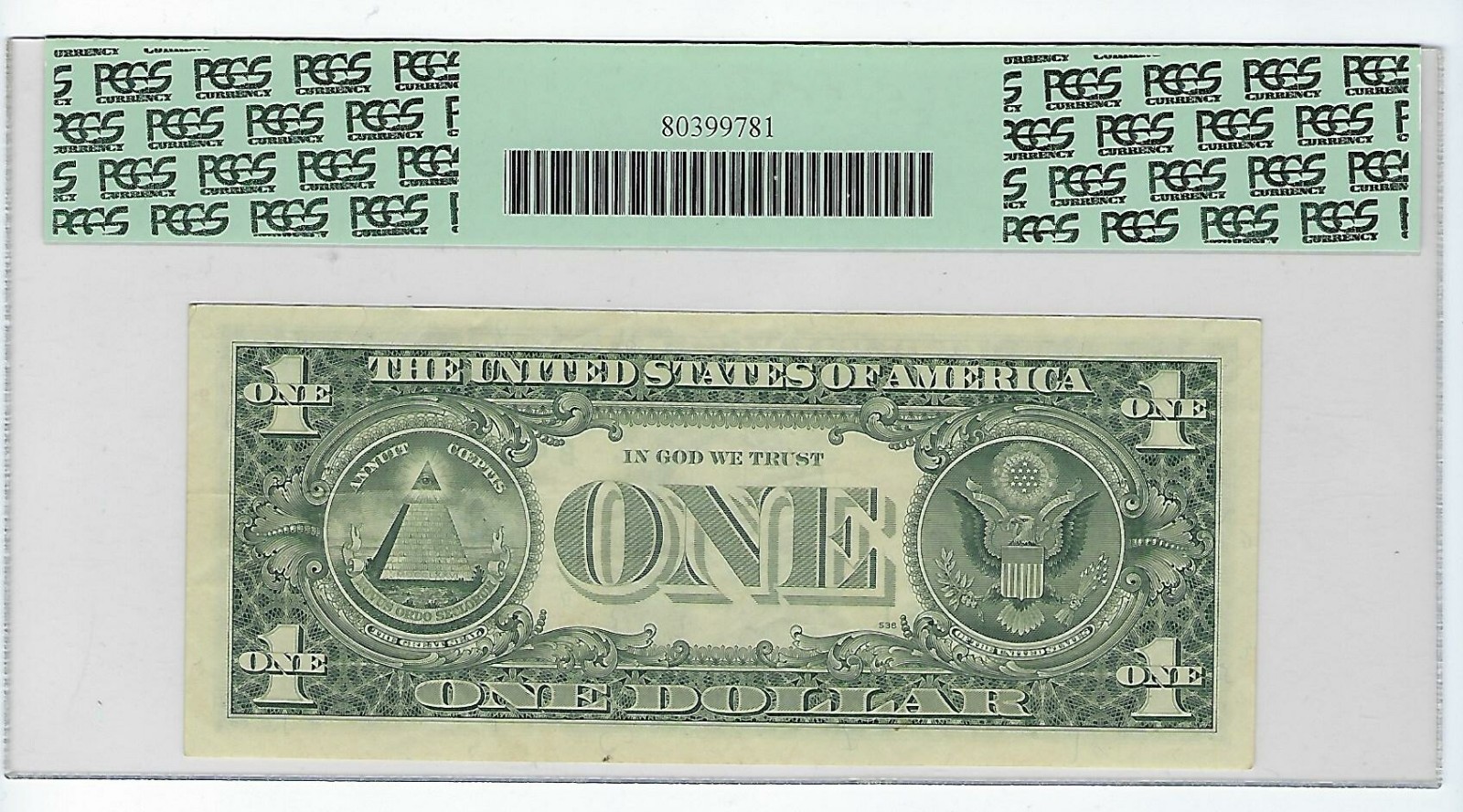 1995 $1  FRN, FR# 1921-B. ERROR NOTE, Offset back to face 80%, PCGS VF35PPQ