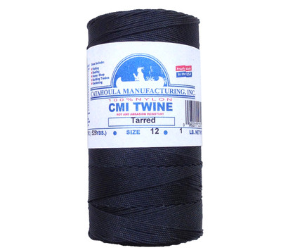 Catahoula No 12 Tarred Twisted Bank Line 1 lb Spool 1645 ft Nylon AA Seine Twine