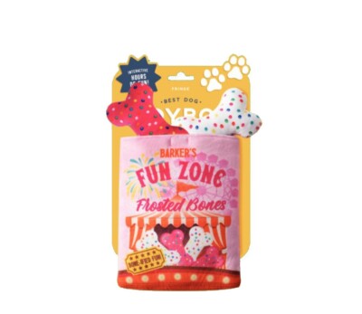 NEW! FUN ZONE BONES DOG TOY SET PLUSH INTERACTIVE HIDE & SEEK
