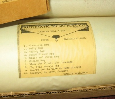 AMR Automatic Player Piano Nickelodeon Cremona Roll A-978 10 Songs~Stock 8