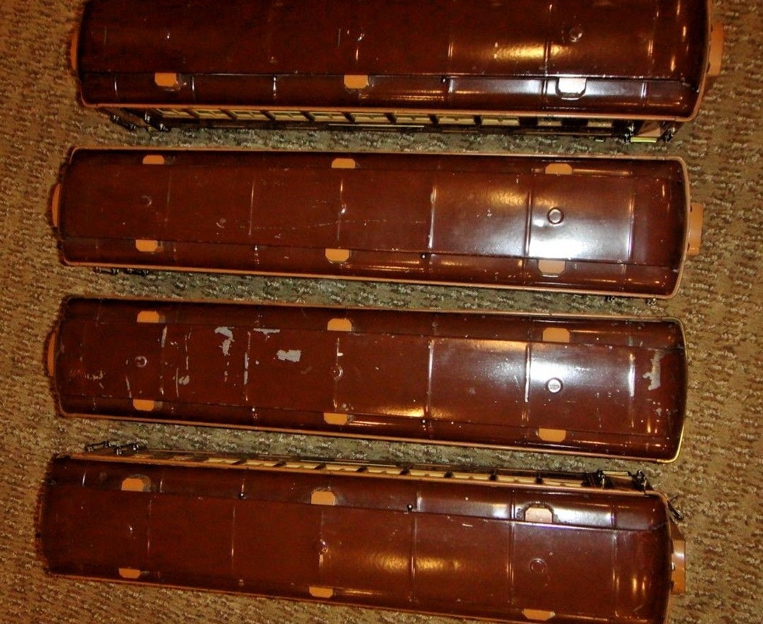 LIONEL 1930's  BROWN STATE SET 408E, 412, 413, 414, 416 TRANSCONTINENTAL LIMITED