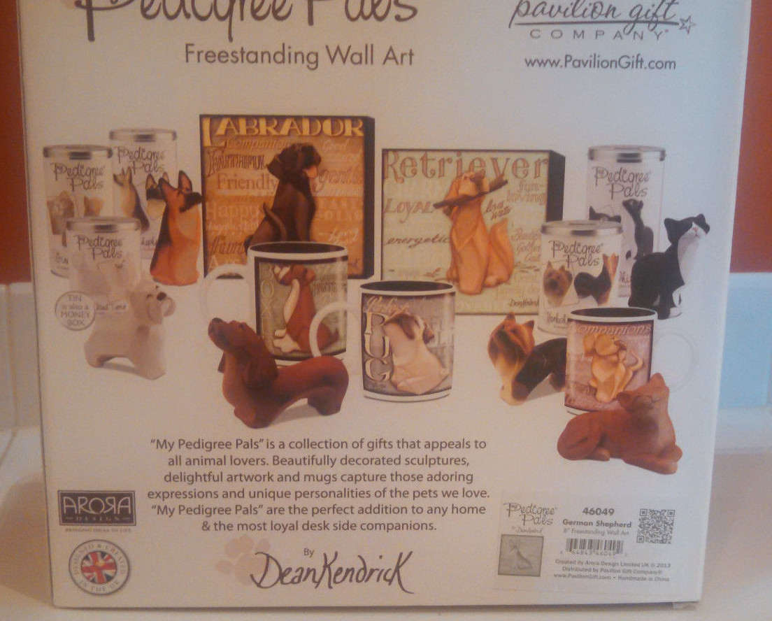 Pedigree Paws Free Standing Wall Art German Shepherd Cheerful, Loyal, Faithful