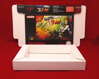 SNES SUPER NINTENDO Earth Worm Jim Box, Insert Tray