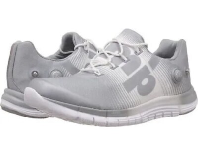Reebok Womens Z Pump Fusion M47894 Gray White Lace-Up Running Sneaker Shoes 6.5