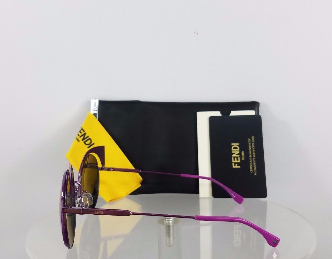 Pre-owned Fendi Brand Authentic  Ff 0177/s Sunglasses Qzhpe Violet Mirror 53mm 0177