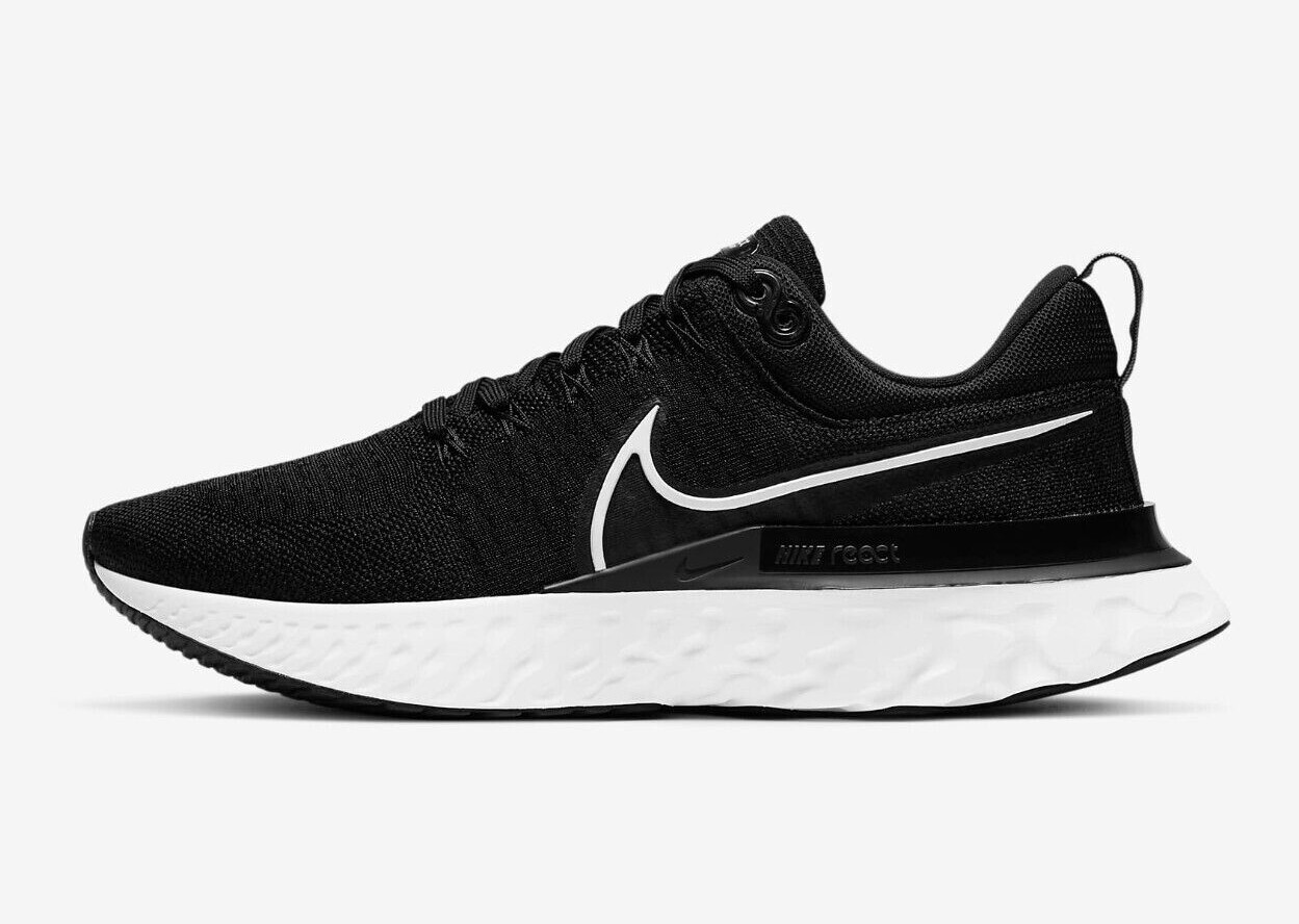 

Nike React Infinity Run FK 2 Черно-белые кроссовки CT2357-002 Мужские размеры, Черный, Nike React Infinity Run Flyknit 2
