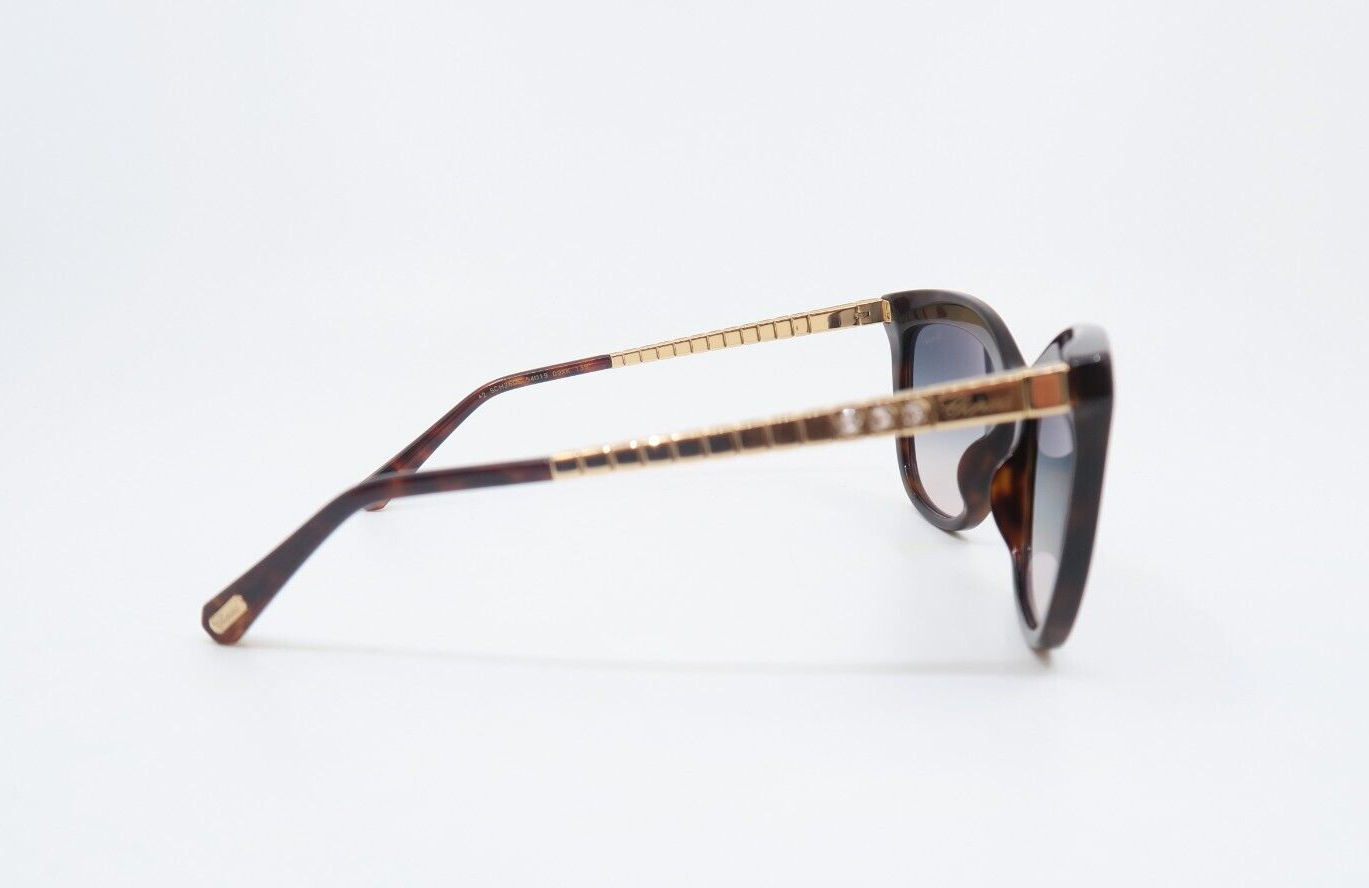 Pre-owned Chopard Sch260s 09xk 54mm. Brown Tortoise/blue Gradient Women's Sunglasses. In Gray