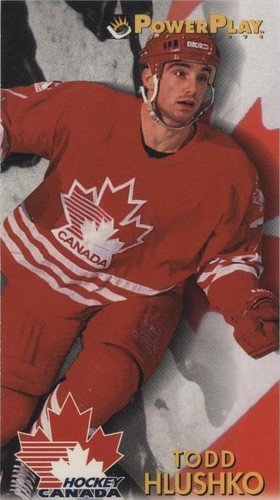 Todd Hlushko Signed 1993/94 Fleer Power Play Card #483