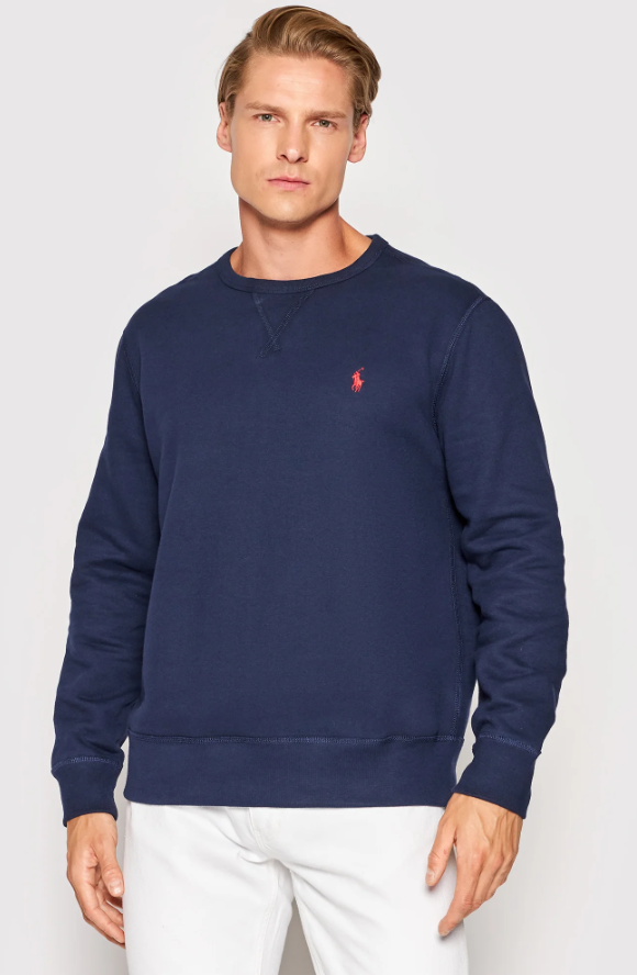 ブリーフィング MS WARM 3D LOGO CREW NECK NAVY M