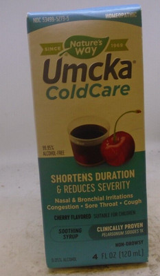 Nature's Way, Umcka, ColdCare, Kids, For Ages 6 & Up, Cherry , 4 fl oz