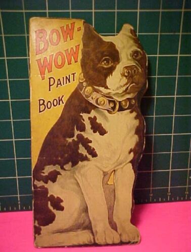 THE BOW WOW Paint BOOK vintage  English Bull Terrier -- 1915  
