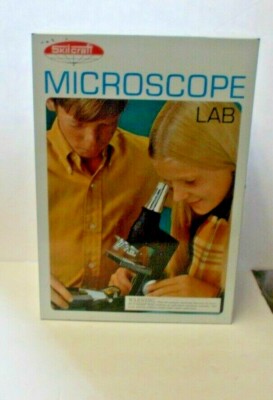 Vintage 1960's SkilCraft Microscope Lab W/Metal Case  No Accessories AS IS
