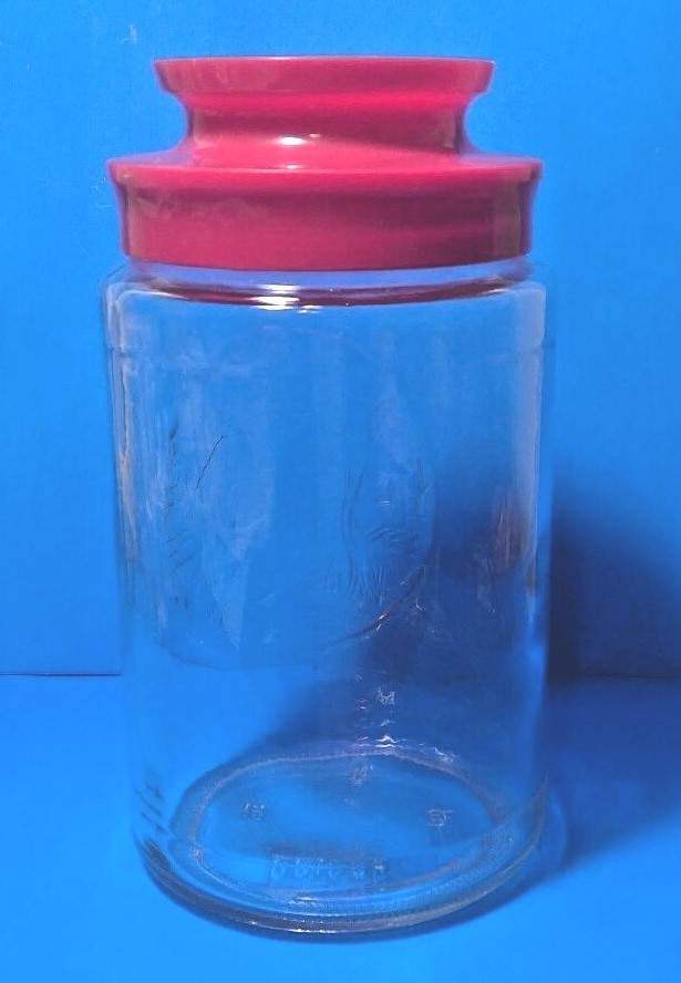 Vintage 1970s Anchor Hocking Tang Collector Series Canister, 