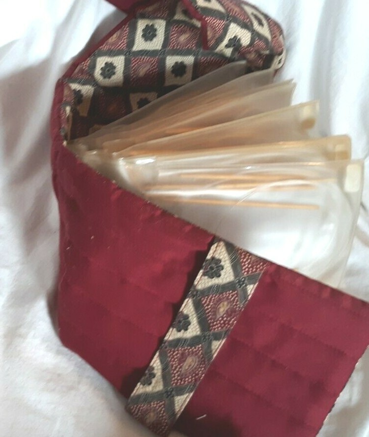 TLC TOTES Quilted Fabr Knitting Needle Case w19 Circular Needles, md in Colorado