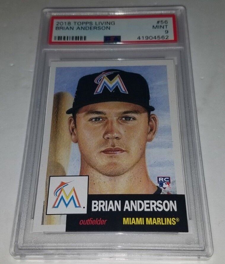 2018 Topps Living #56 Brian Anderson RC Rookie Card Graded PSA 9 Mint Sold Out. rookie card picture