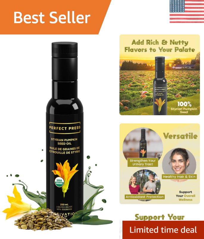 Perfect Press&reg; Styrian Pumpkin Seed Oil, Made with Raw Pump