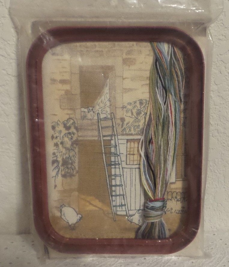 Cathy Needlecraft Watercolor Accent - FRENCH Farmyard - Stitchery Kit - Sealed