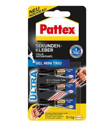 PATTEX Sekundenkleber Mini Triogel 3x1g