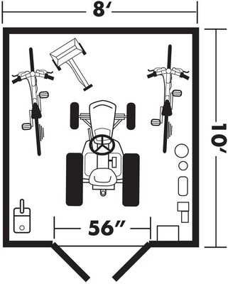 Handy Home Products 8x10 Wood Storage Shed W/ Driftwood Shingles Lockable Door