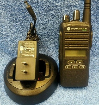 Motorola CP185 VHF Portable radio & charger, 16 chl LCD display, Battery, ant. Buy it now for 144.0