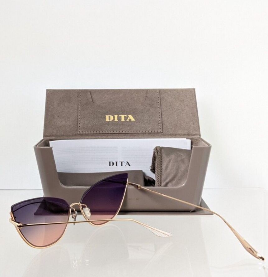 Pre-owned Dita Authentic  Sunglasses Interweaver Dts 527-63-03 Rose Gold Frame In Grey & Pink