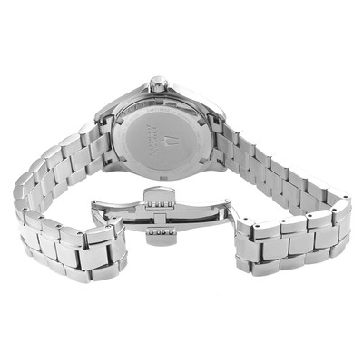 Pre-owned Bulova Accutron 63p106 Diamond Brussels Date Silver Tone Womens Watch $695