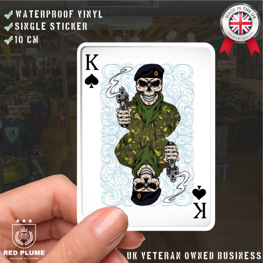 Royal Army Medical Corps King of Spades Waterproof Vinyl Sticker/Decal 10cm - Picture 1 of 4